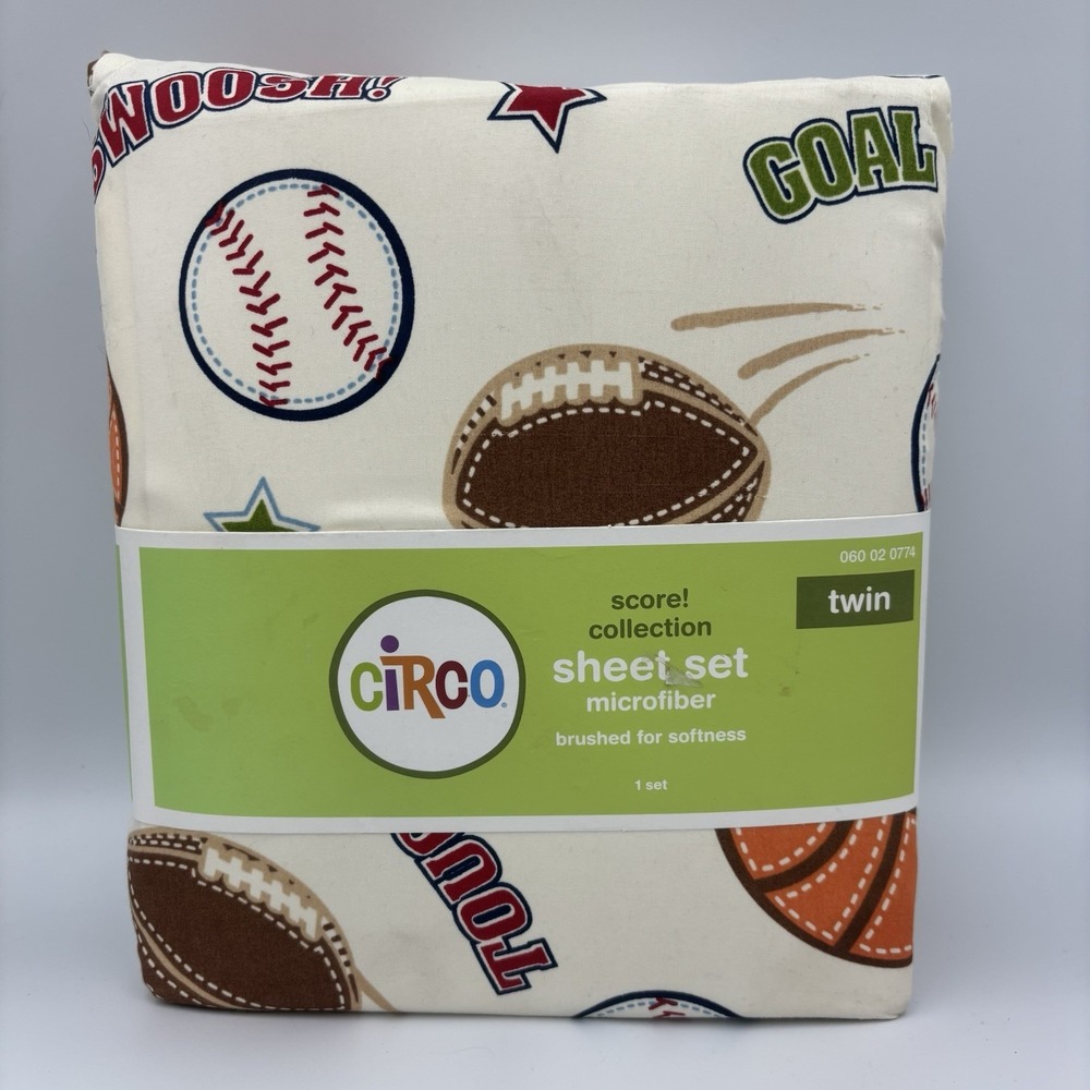 Circo Score! Collection Sports Twin Sheet Set Brand New Microfiber